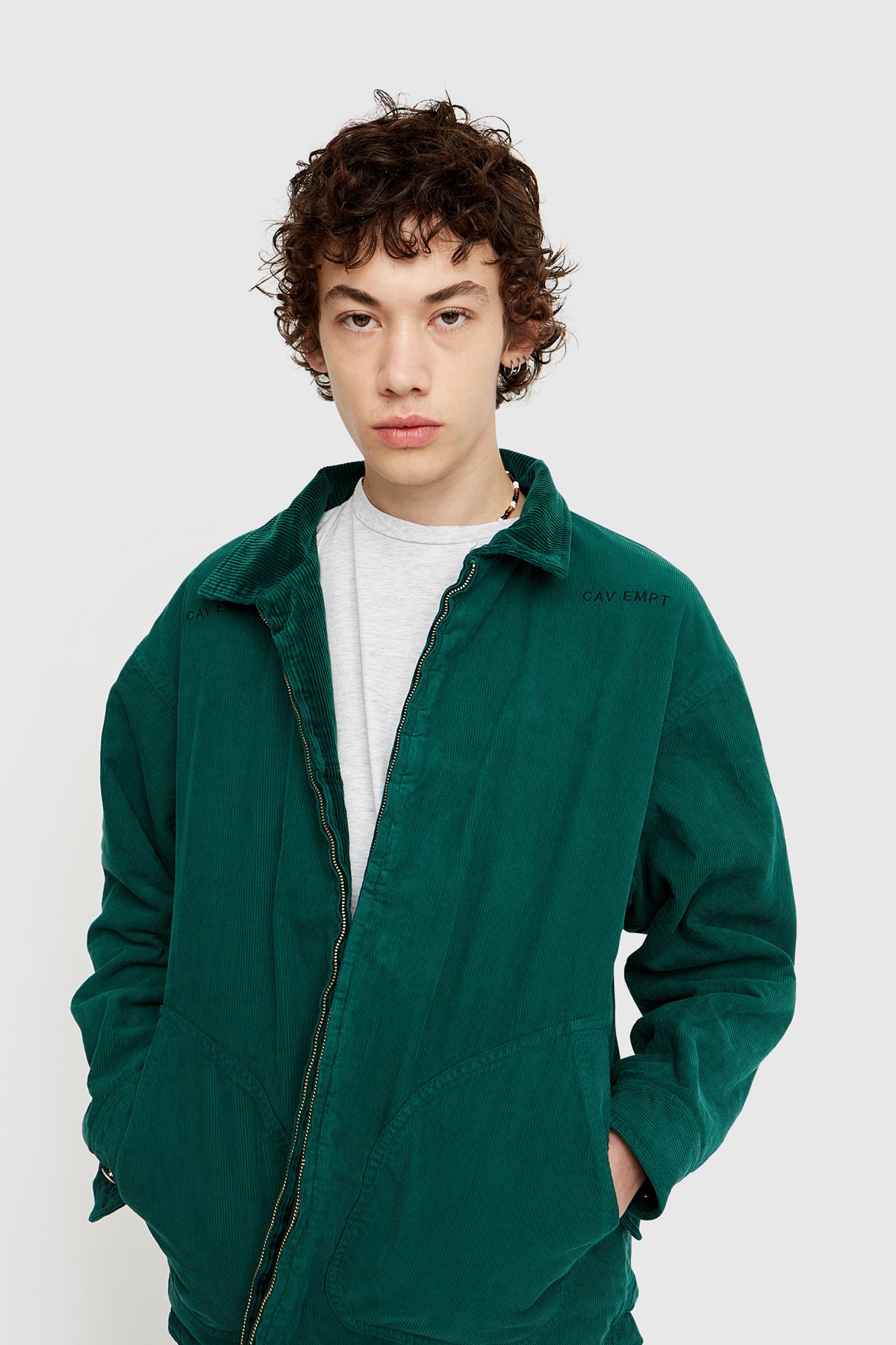 Cav Empt Rev Cord Jacket Green WoodWood