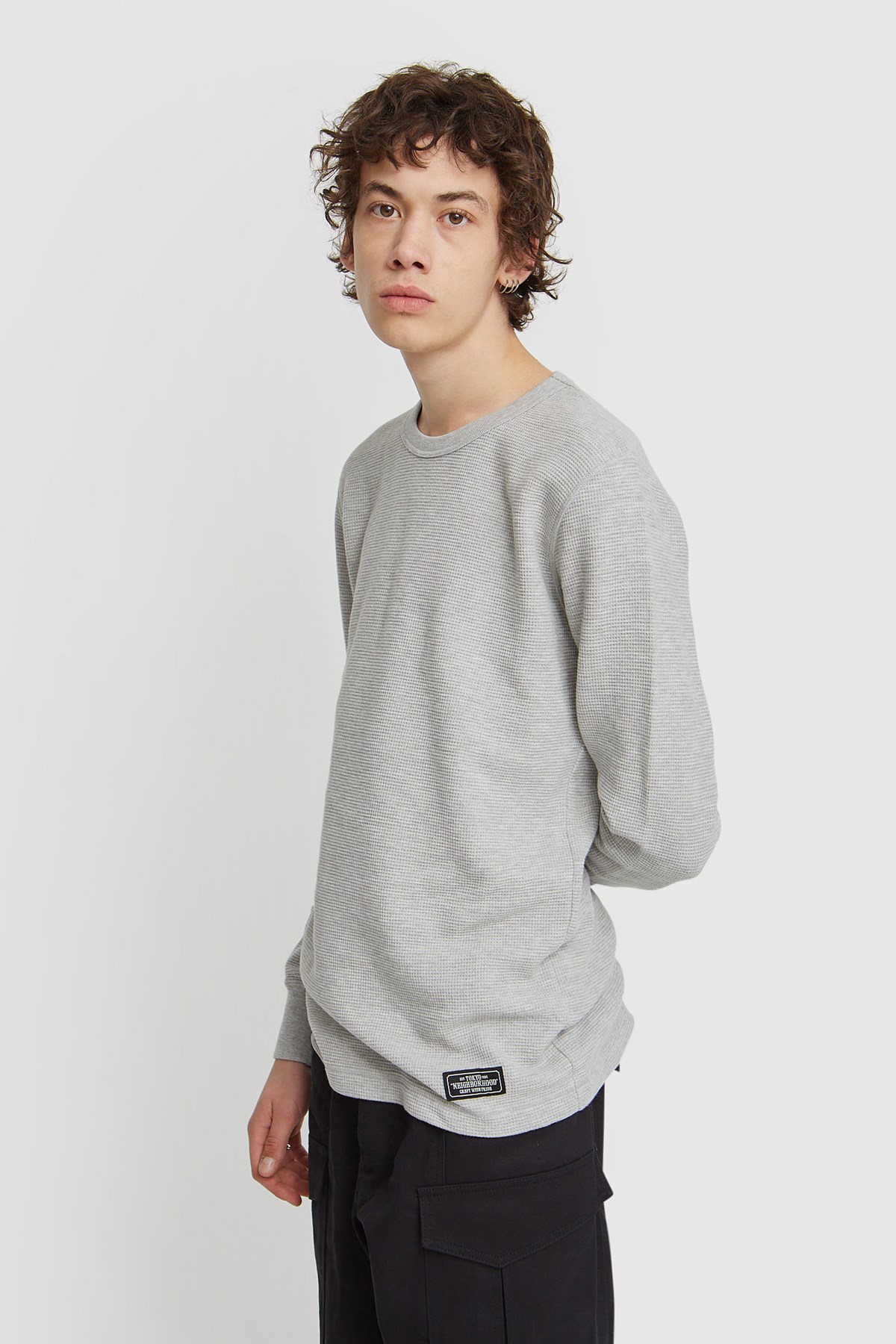 Neighborhood Waffle / Crew LS Grey | WoodWood.com