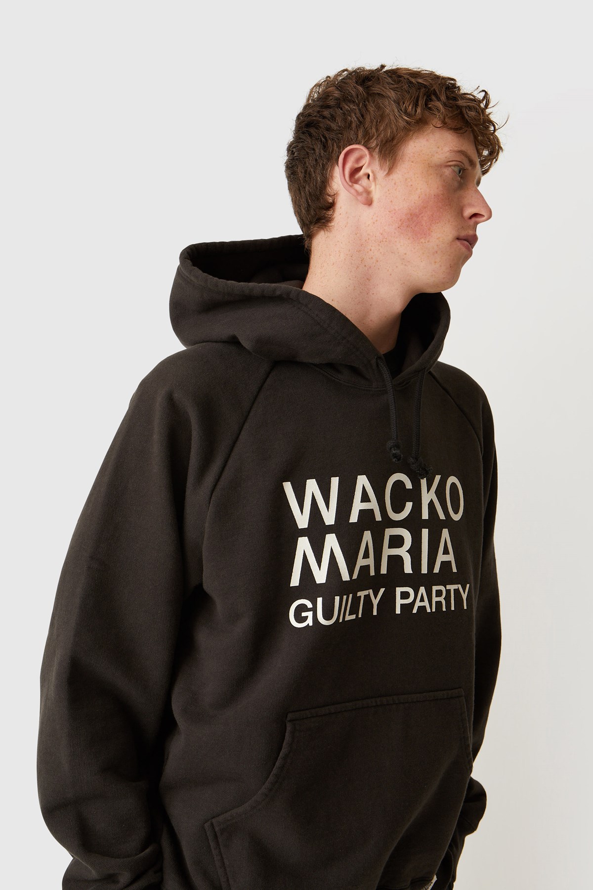 WACKO MARIA Washed Sweat Shirt (Type-2) Black | WoodWood.com