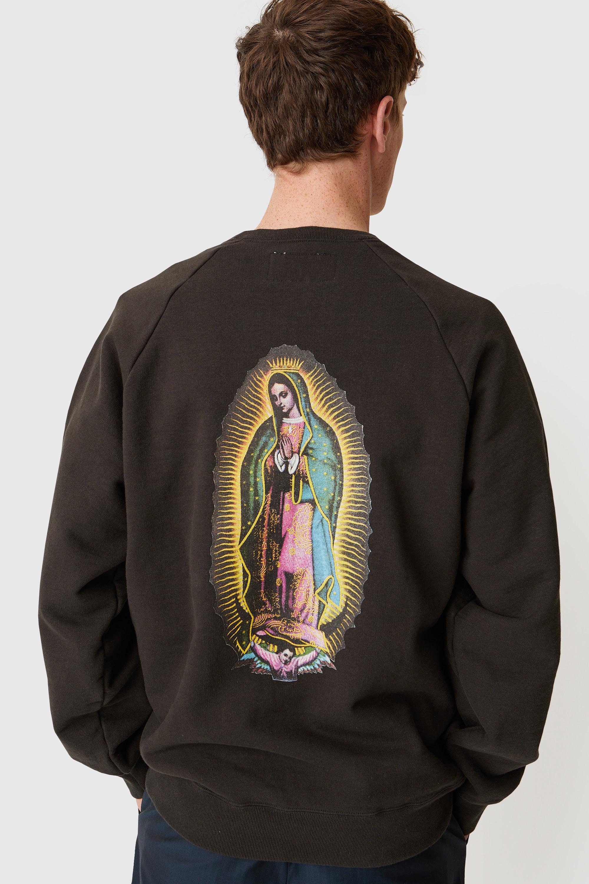 WACKO MARIA Washed Crew Neck SW (Type-2) Black | WoodWood.com