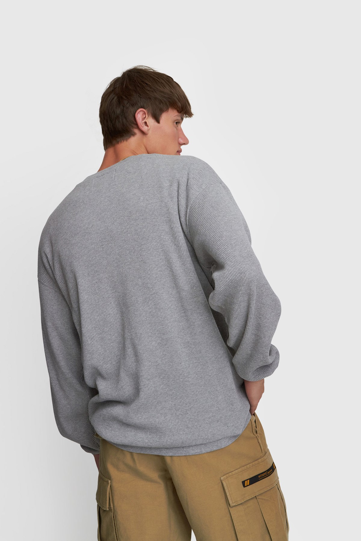 WTAPS Waffle LS / Tee Grey | WoodWood.com