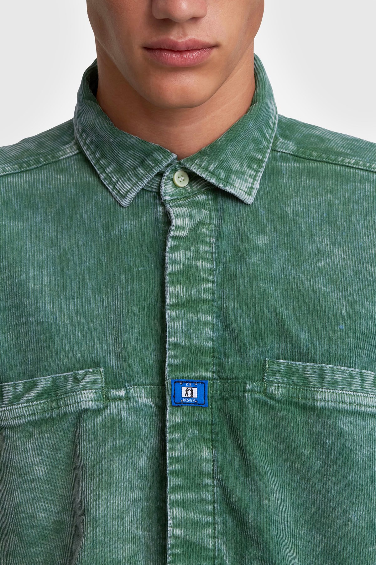 Cav Empt Cord Design Short Sleeve Shirt Green | WoodWood.com