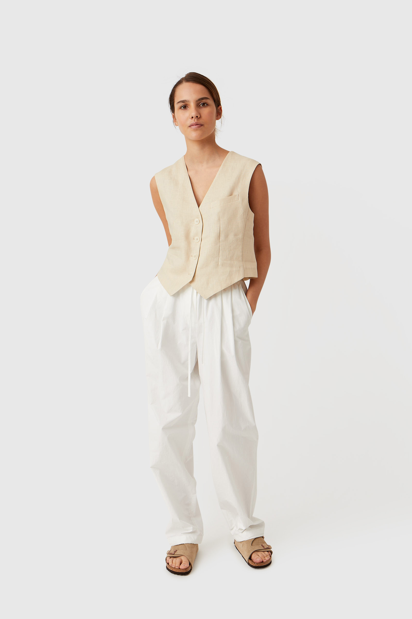 Amomento Drawstring Pants White | WoodWood.com