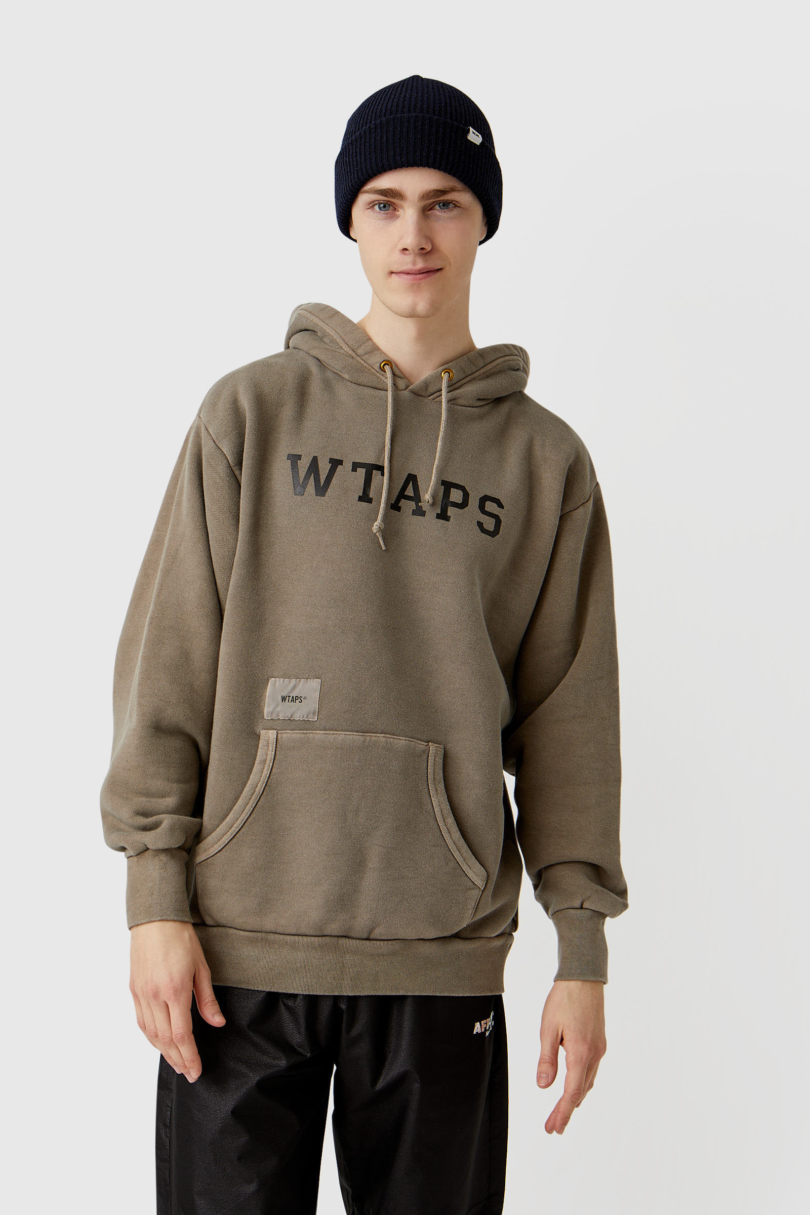 wtaps college design hooded
